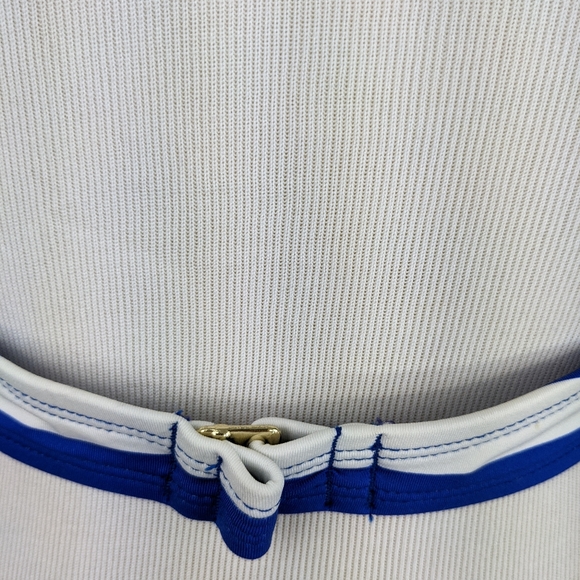 ☀️Liz Claiborne NWT bikini top 12 striped blue - Picture 8 of 16